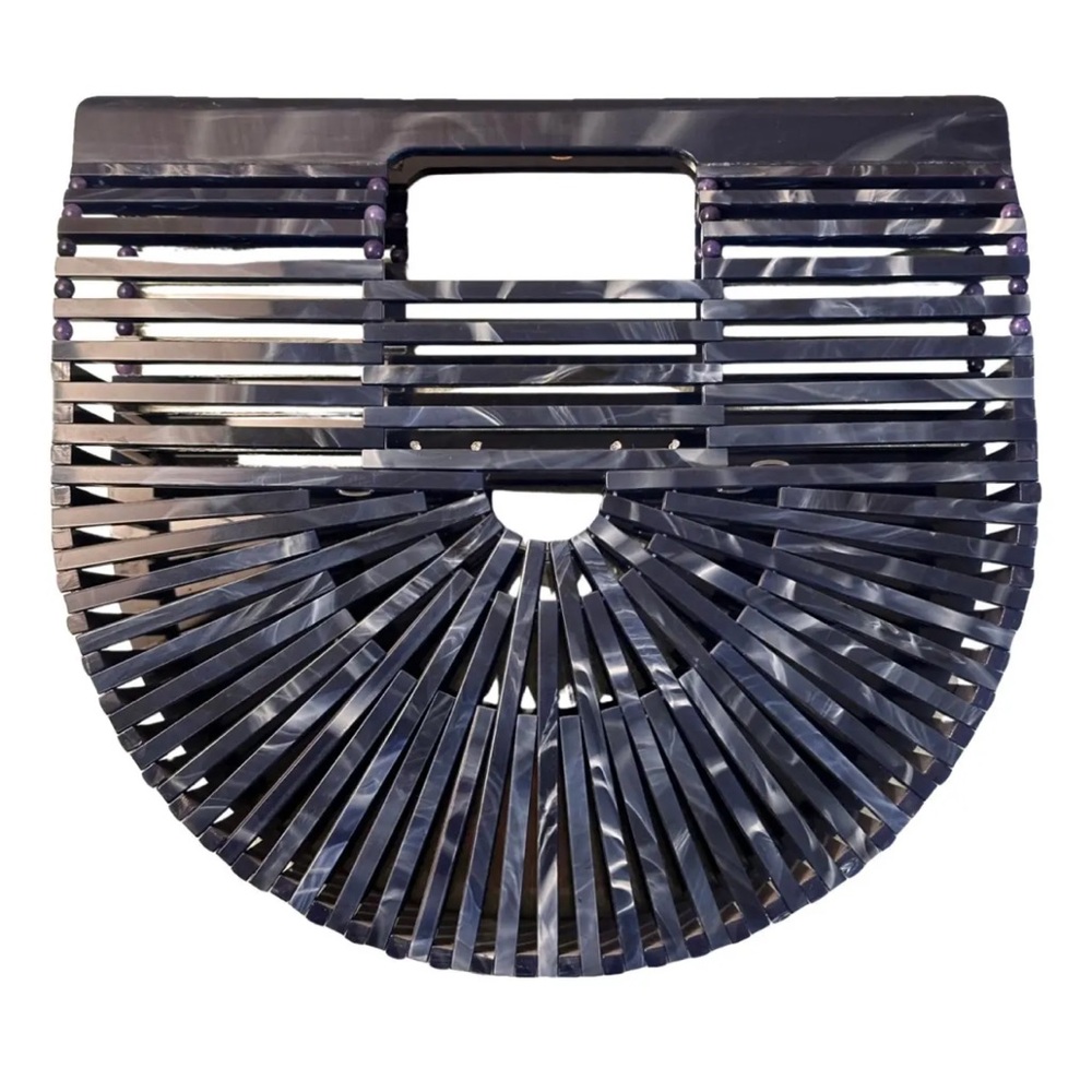 Cult Gaia Blue Acrylic Ark Bag